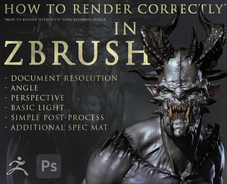 How to render correctly in ZBRUSH [RUS\ENG]