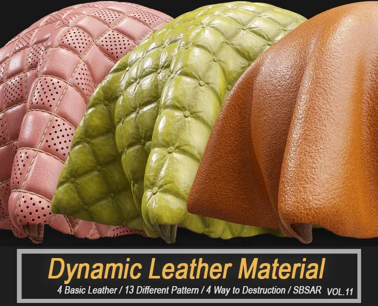 Dynamic Leather Material (SBSAR) Vol.11