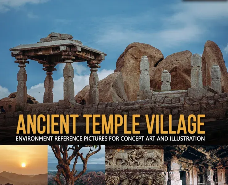 Ancient Temple Village Reference Pictures