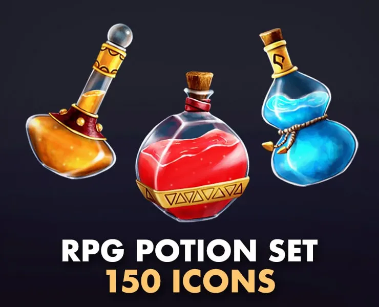 RPG Potion Set - 150 Icons