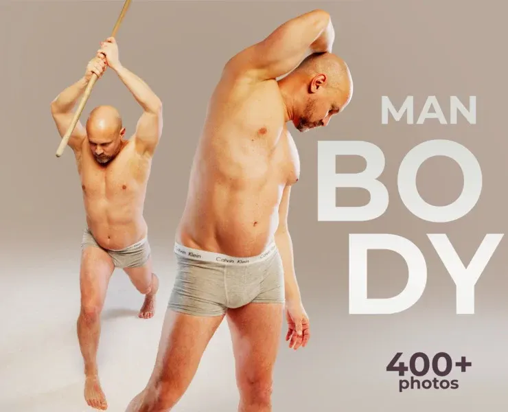 400+ Male Body Reference Photos for Daily Sketching