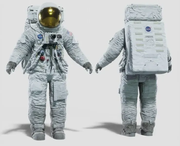 Apollo 11 Astronaut Space Suit Rigged