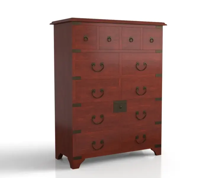 Korean Vintage Tansu-Style Dresser