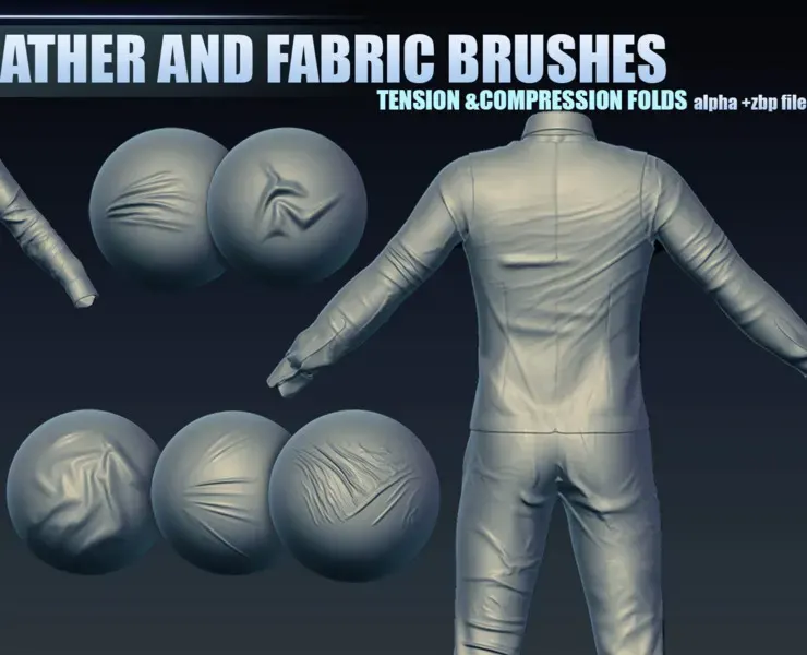 79 CLOTH LEATHER AND FABRIC BRUSHES - Tension & Compression Folds