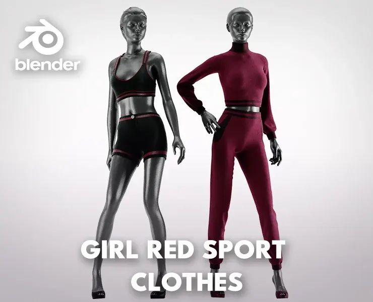 Girl Red Sport Clothes