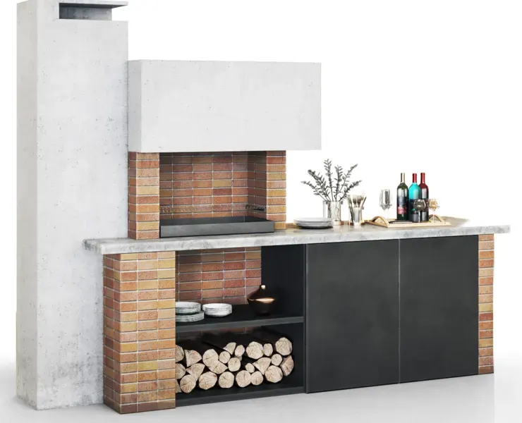 Barbecue grill fireplace