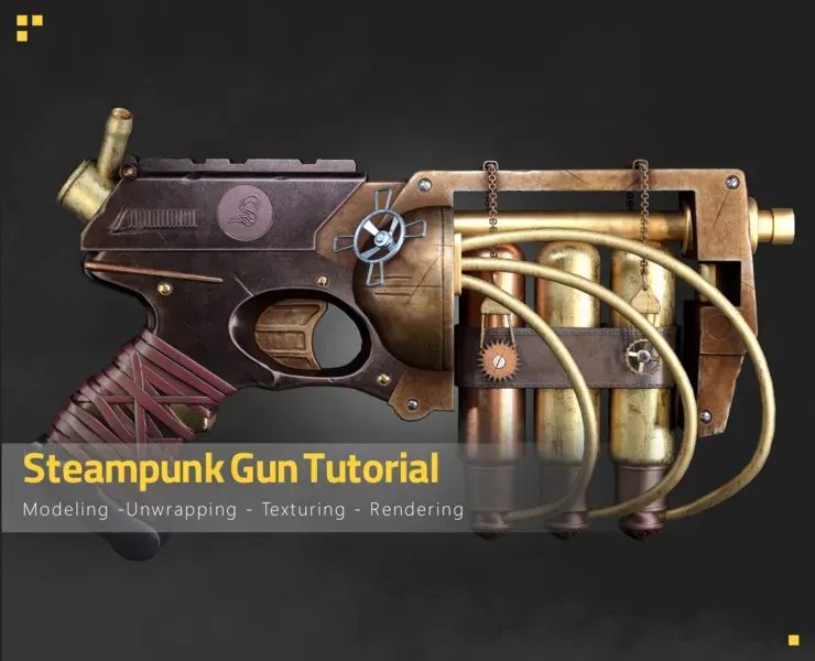 Steampunk Gun Tutorial with subtitle