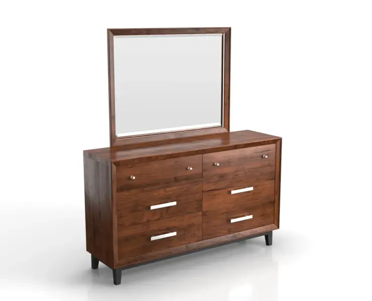 Dresser with Mirror Stained Mahogany