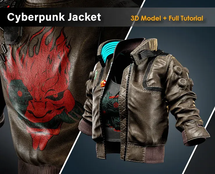 Cyberpunk Jacket / Full Tutorial + 3D Model