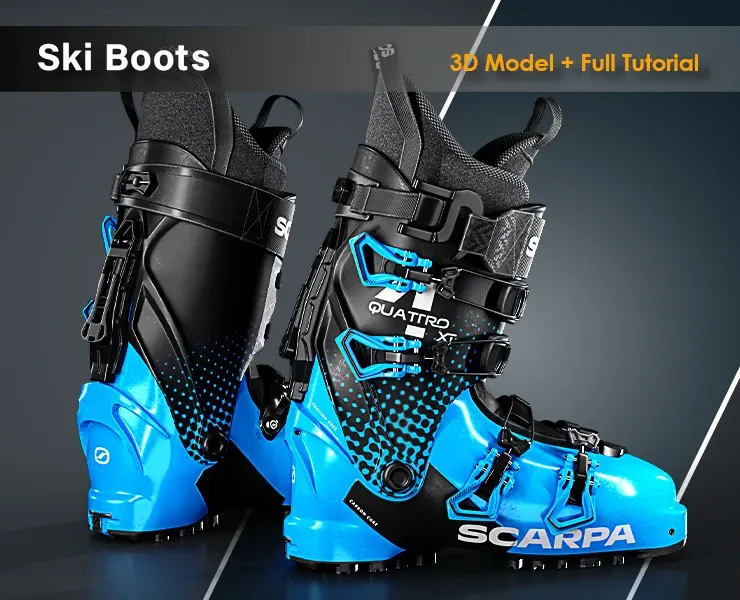 Ski Boots / Full Tutorial + 3D model