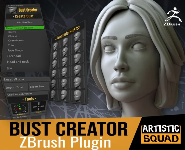 Bust Creator ZBrush Plugin