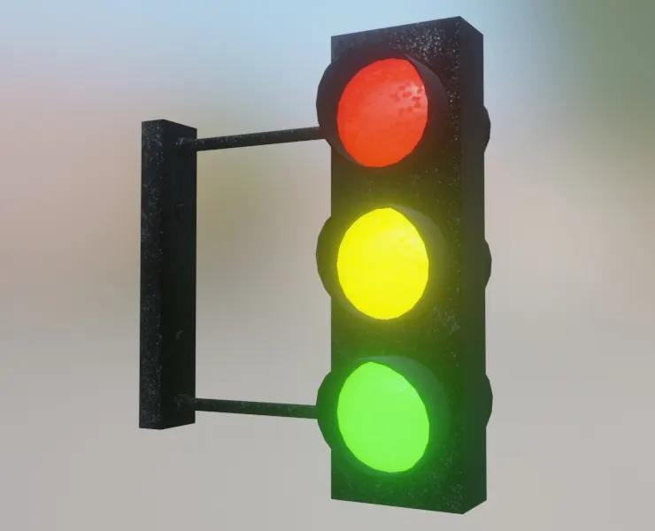 Traffic Lights 3D Model