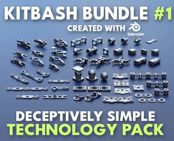 Simple Technology Kitbash Bundle #1