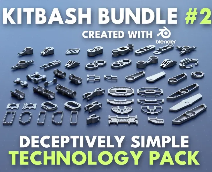 Simple Technology Kitbash Bundle #2