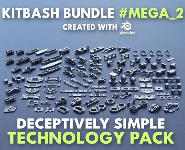 Simple Technology Kitbash Bundle #Mega_2