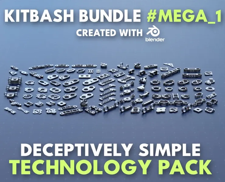 Simple Technology Kitbash Bundle #Mega_1