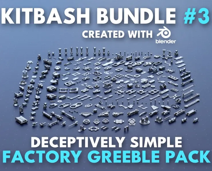 Factory Greeble Kitbash Bundle #3 //250 Models