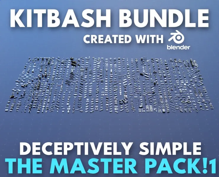 Mechanical Greeble Master Kitbash Pack //1200 Models