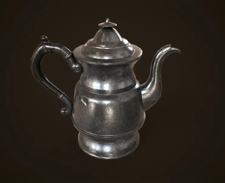 Vintage metal teapot