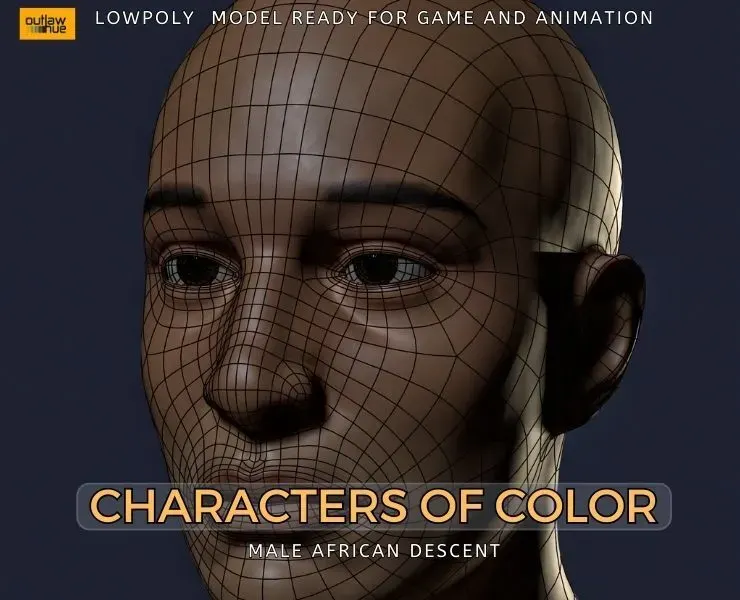 Character of Color Afro Descent Male Base Model