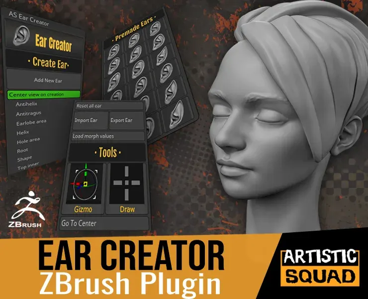 Ear Creator ZBrush Plugin