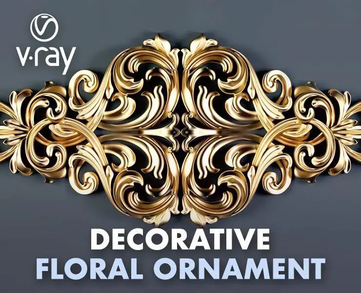 Decorative Floral Ornament (3D Printable) 01