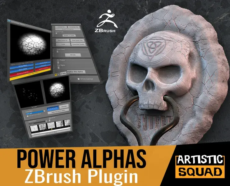 Power Alphas ZBrush Plugin