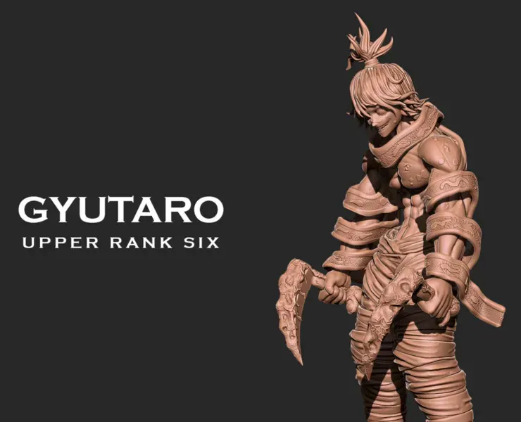 Demon slayer - gyutaro Upper rank 6 3D print model