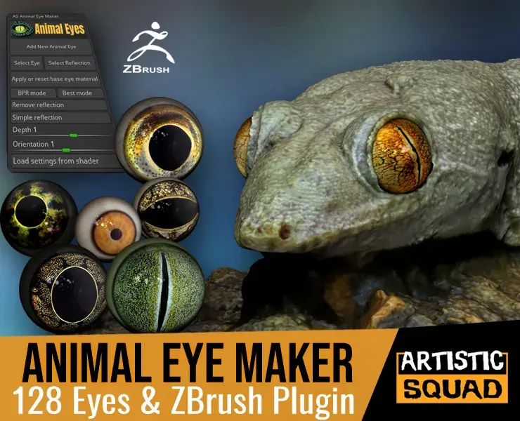 Animal Eye Maker: 128 Eyes and ZBrush Plugin
