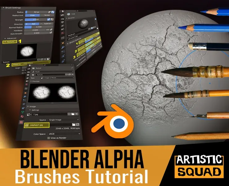 Blender Alpha Brushes Tutorial - Blender From Scrath Series