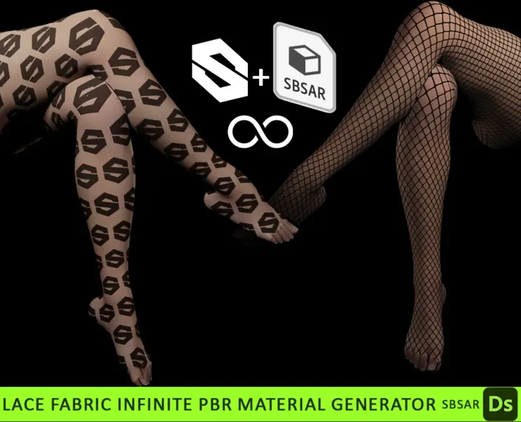 Lace Fabric Infinite PBR Material Generator (SBSAR + free video)