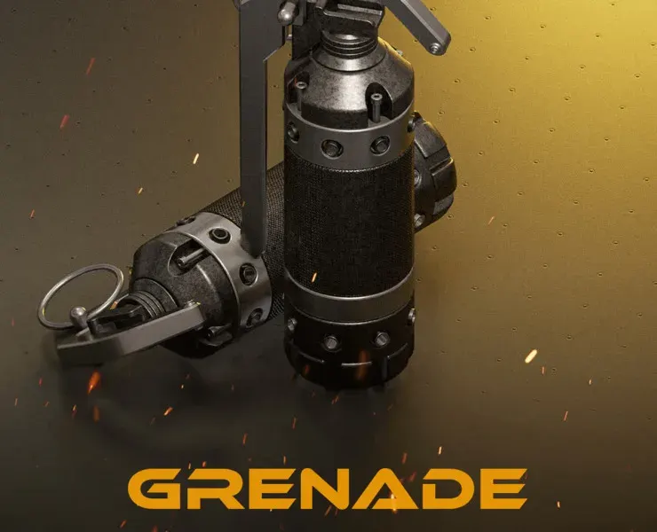 Sci-Fi Grenade 3D Model OBJ+BLENDFILES