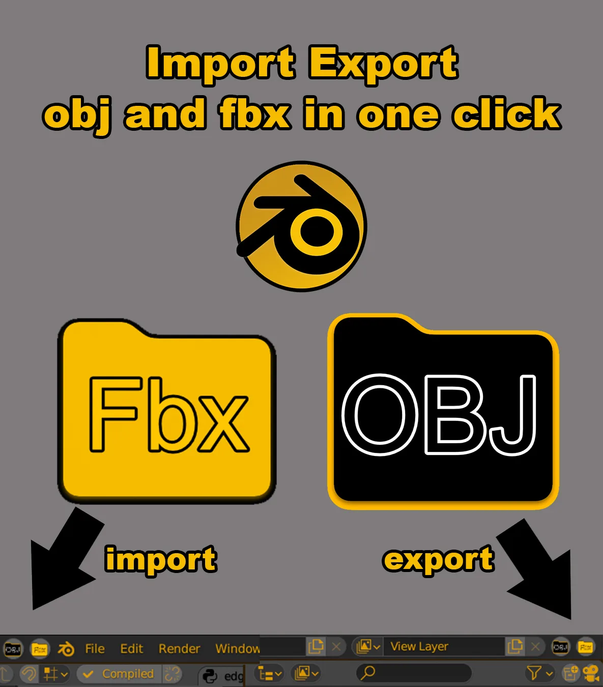 OBJ / FBX import export addon for Blender