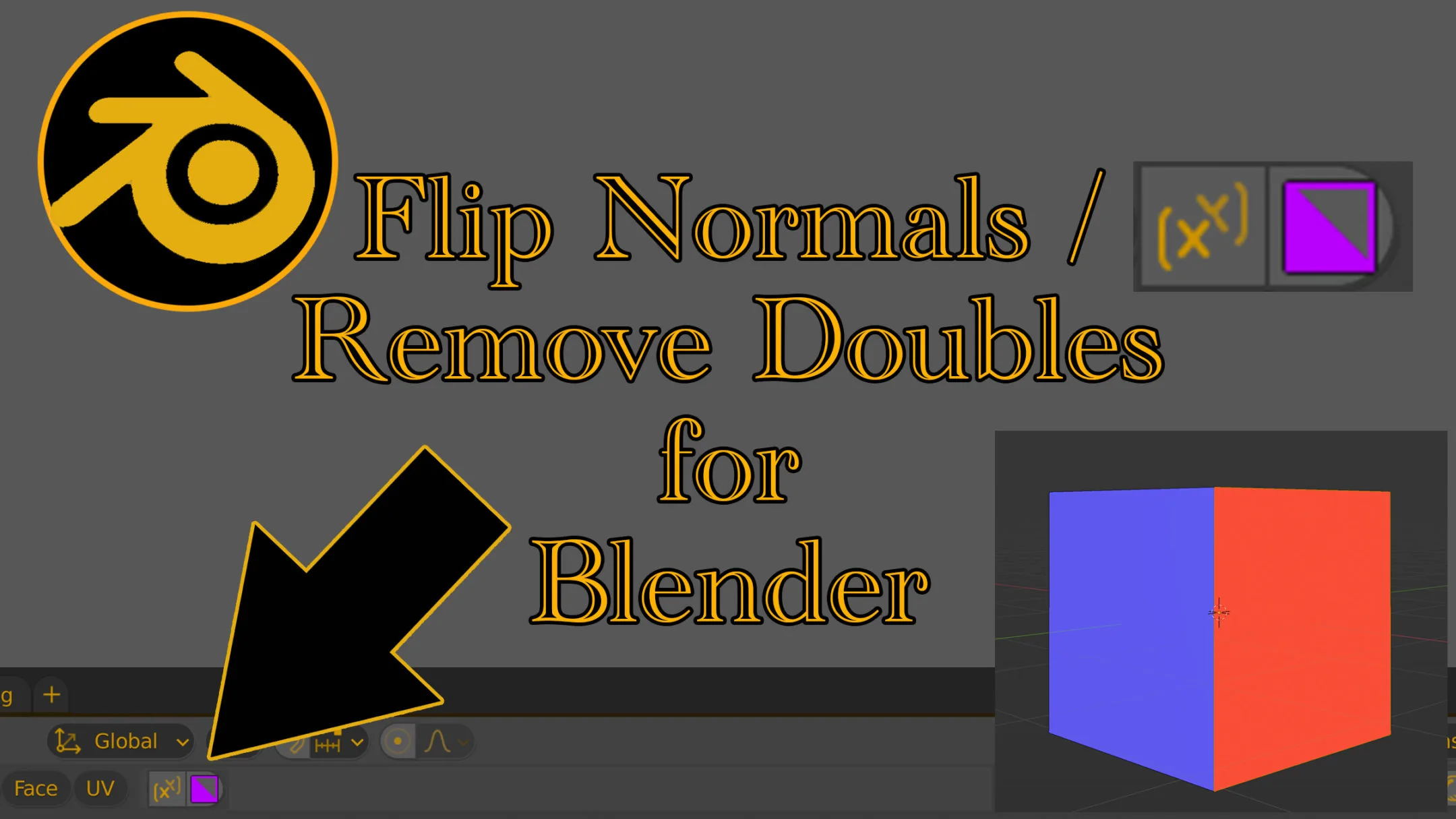 Flip Normals / Remove Doubles addon for Blender