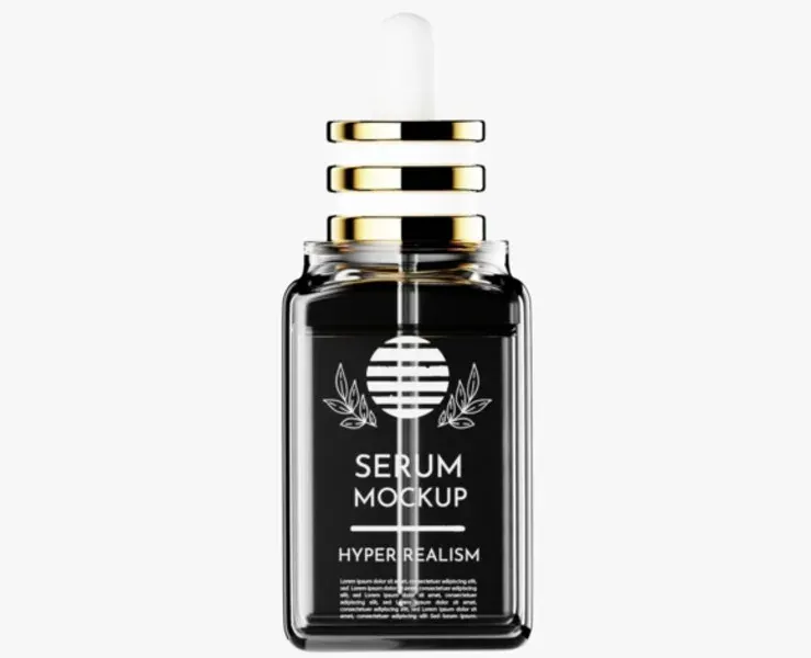 Serum Bottle Mockup - Packed Template Blender File