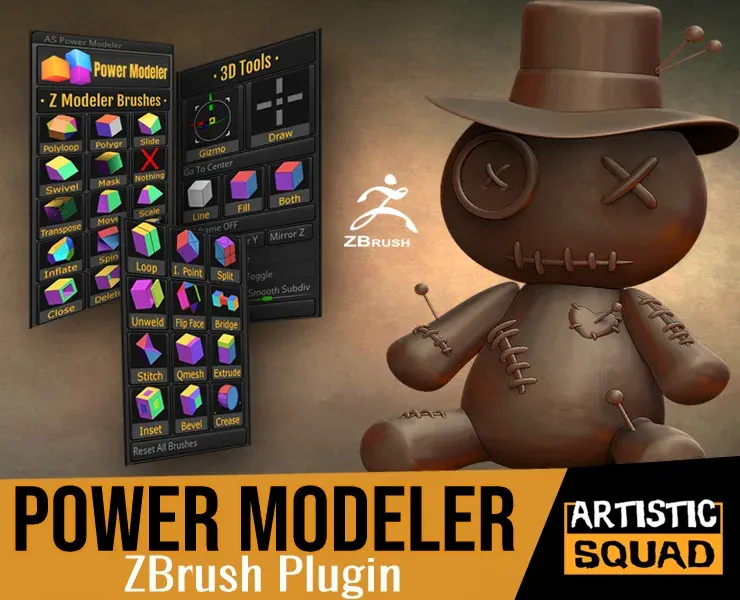 Power Modeler ZBrush Plugin