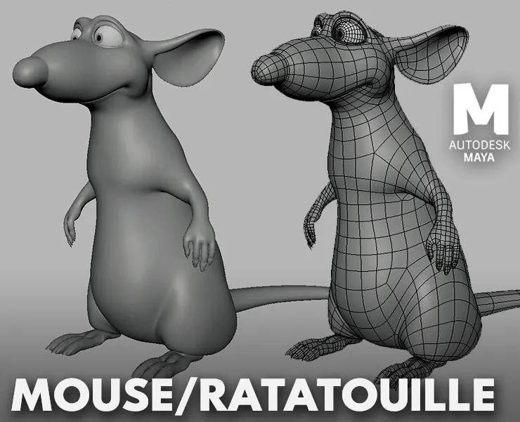 Mouse Ratatouille - Topology + UV Map