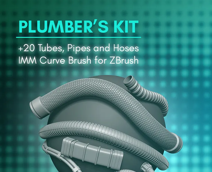 Tubes, Pipes and Hoses Brush for Zbrush 2021