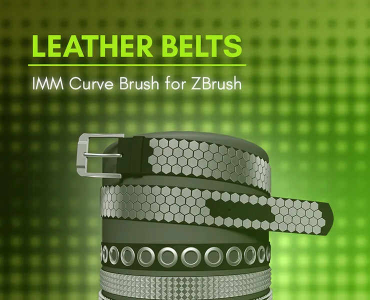 Leather Belts Curve Brush for ZBrush 2021