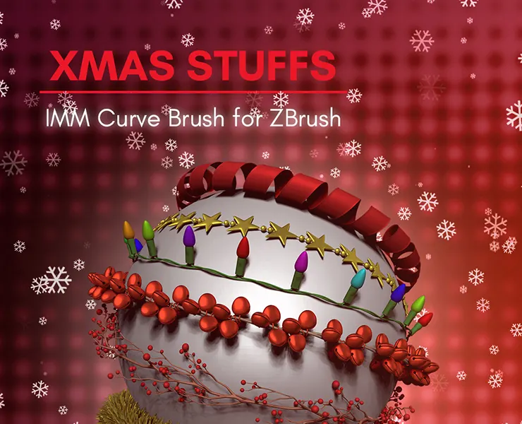 Christmas Stuffs Brush for ZBrush 2021