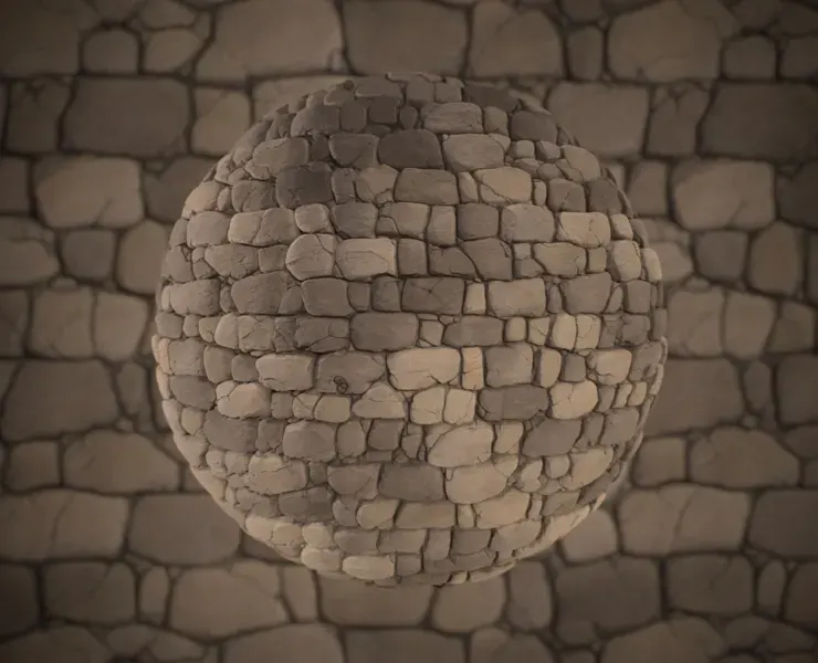 Stylized Stone Wall Materials