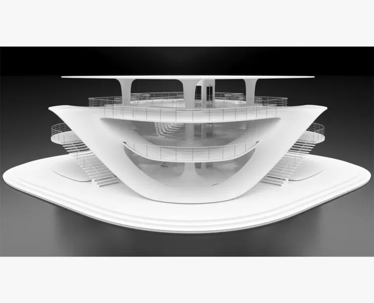 Futuristic Architecture - Parametric Sci-Fi Exhibition Center / Pavilion