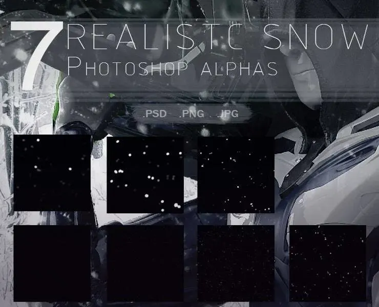 4K Realistic Snow Alpha Pack PS