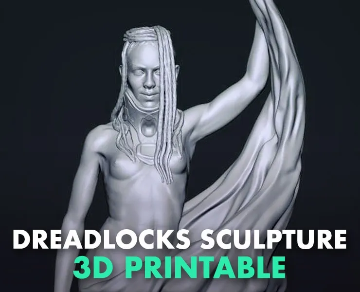 Dreadlocks 3D Printable Sculpture