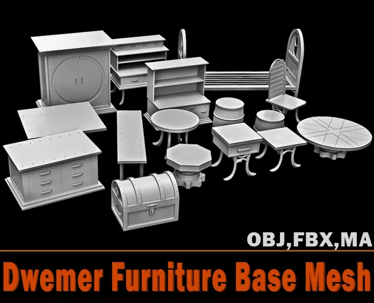 Dwemer Furniture Base Mesh