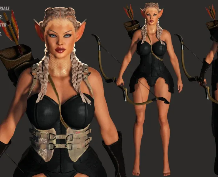 AAA 3D FANTASY FEMALE WARRIOR CHARMEINE-REALISTIC CHARACTER