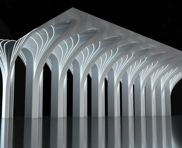 Futuristic Architecture - Parametric Organic Arched Shade Structure