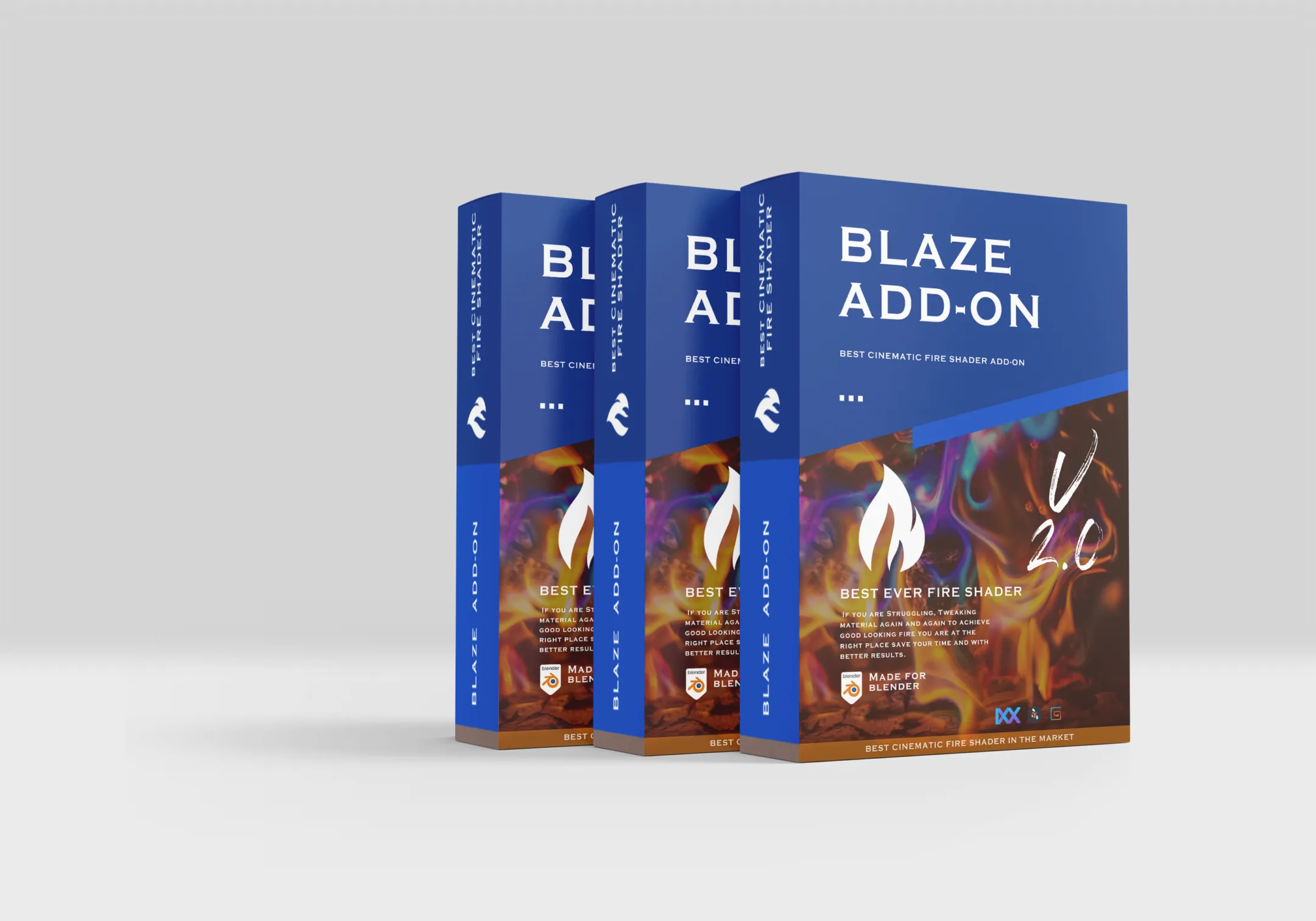 Blaze Add-on / Cinematic Fire Shader in Blender