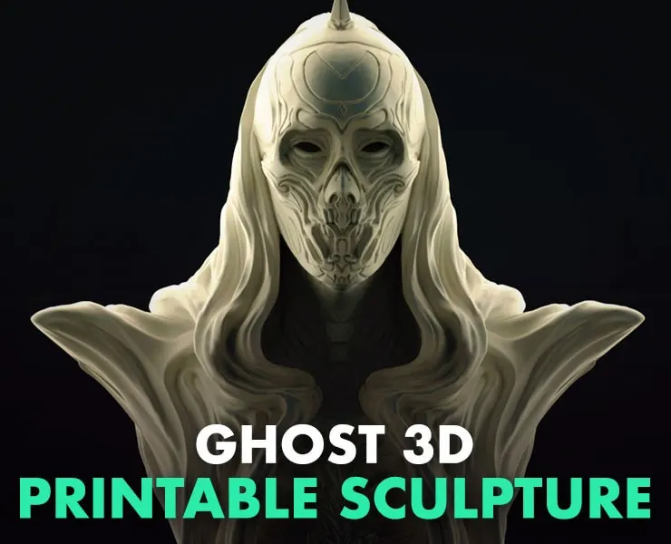 Ghost 3D Printable Sculpture