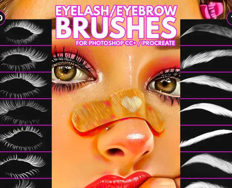 Eyelash/Eyebrow Brushes for Photoshop